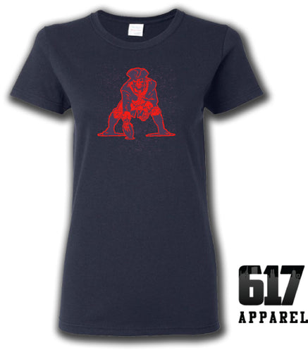 Pat the Skeleton Navy with Red Ladies T-Shirt