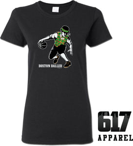 Boston Baller lucky Basketball Ladies T-Shirt