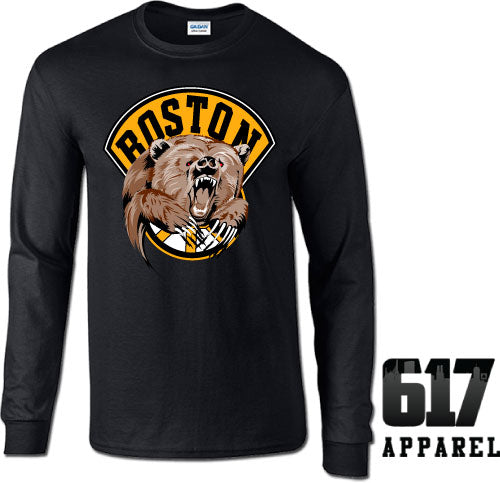 Boston Bear Hockey Long Sleeve T-Shirt