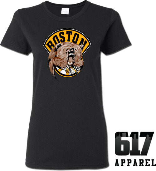 Boston Bear Hockey Ladies T-Shirt
