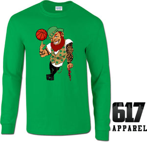 Lucky the Thug Boston Basketball Long Sleeve T-Shirt