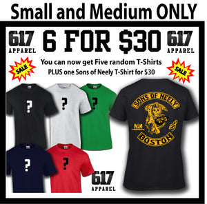 Sons of Neely PLUS 5 Mystery T-Shirts for $30 Unisex Boston Hockey