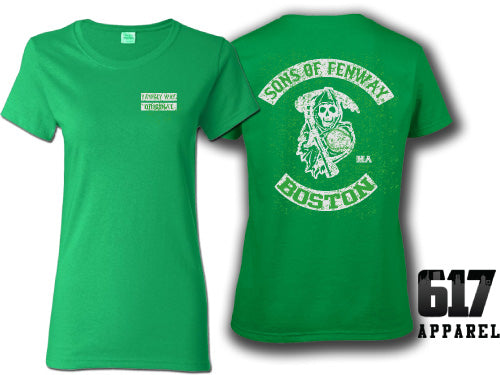 Sons of Fenway Boston Baseball Ladies T-Shirt