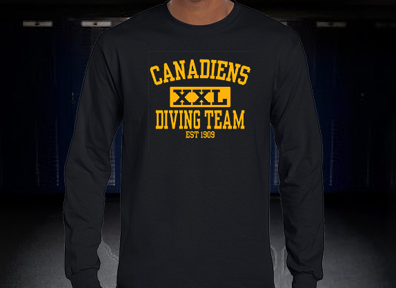 Candadiens XXL Diving Team Long Sleeve T-Shirt