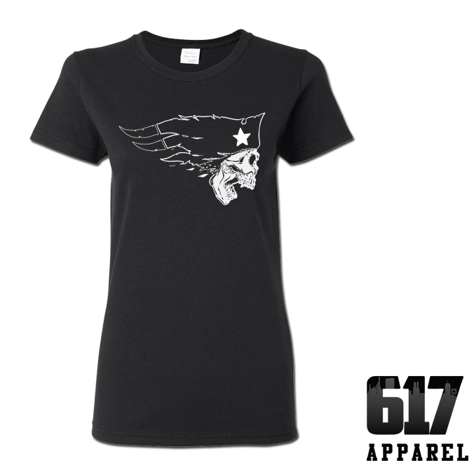 New England Flying Skull Ladies T-Shirt