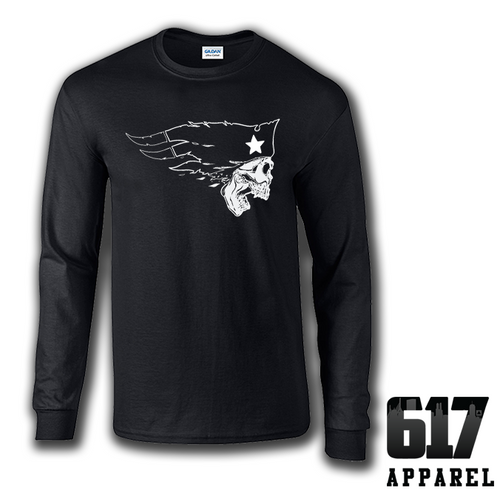 New England Flying Skull Long Sleeve T-Shirt