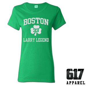 Larry Legend 33 Boston Ladies T-Shirt