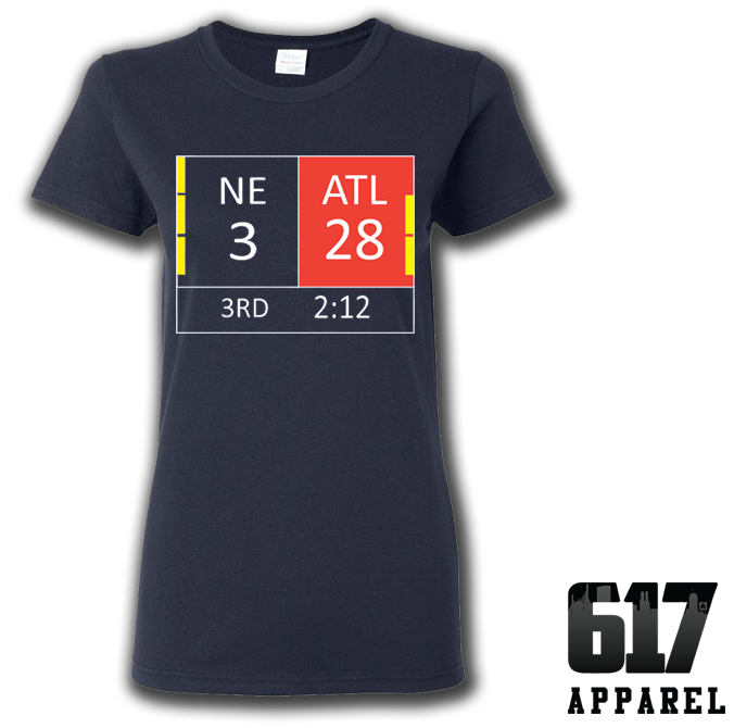 New England LI Score 28-3 Ladies T-Shirt